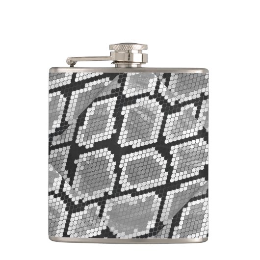 Snake Grey en Light Grey Print Heupfles (Voorkant)