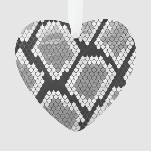 Snake Grey en Light Grey Print Ornament (voorkant)
