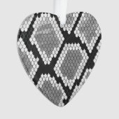 Snake Grey en Light Grey Print Ornament (voorkant)