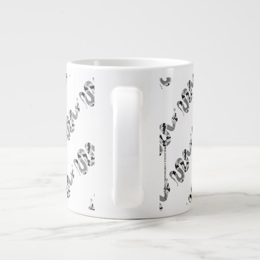 Snake Grey en Light Grey Silhouette Extra Grote Mok (Achterkant)