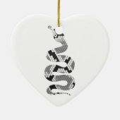Snake Grey en Light Grey Silhouette Keramisch Ornament (Achterkant)