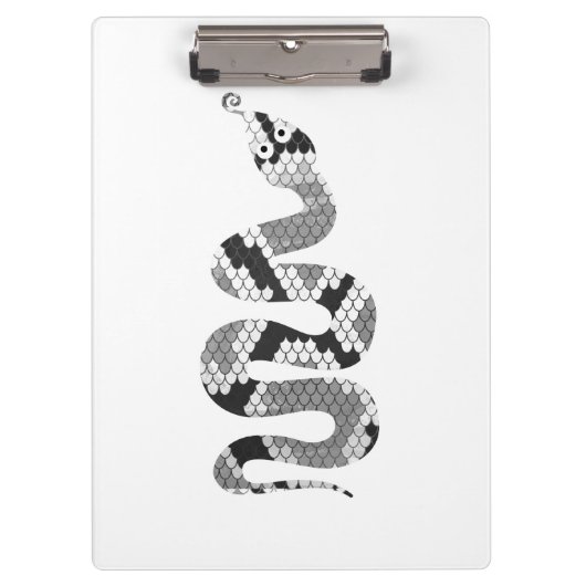 Snake Grey en Light Grey Silhouette Klembord (Voorkant)