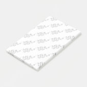 Snake Grey en Light Grey Silhouette Post-it® Notes (Schuin)