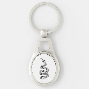 Snake Grey en Light Grey Silhouette Sleutelhanger