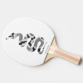 Snake Grey en Light Grey Silhouette Tafeltennisbatje (Zijkant)