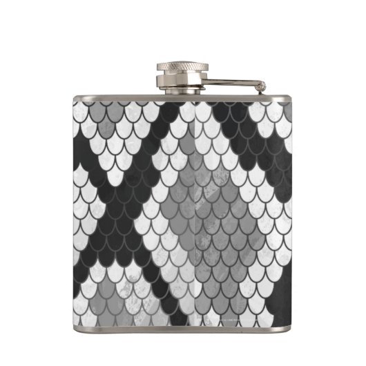 Snake Grey, White en Black Print Heupfles (Achterkant)