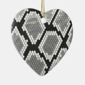 Snake Grey, White en Black Print Keramisch Ornament (Rechts)