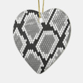Snake Grey, White en Black Print Keramisch Ornament (Links)