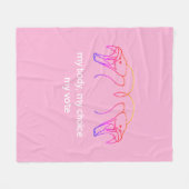 Snake head & fangs, mijn lichaam, mijn keuze, mijn fleece deken (Voorkant (Horizontaal))