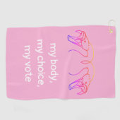 Snake head & fangs, mijn lichaam, mijn keuze, mijn golfhanddoek (Horizontaal)