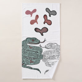 Snake Hearts print Bad Handdoek