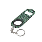 Snake Huid Bottle Open Sleutelhanger Mini Flessenopener (Achterkant Gekanteld)