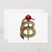 Snake in Darts met Dart Briefkaart (Voorkant / Achterkant)
