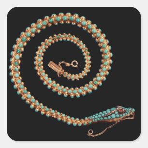 Snake ketting, 1844 vierkante sticker