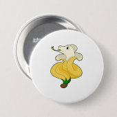 Snake met Banana Ronde Button 7,6 Cm (Voorkant /achterkant)