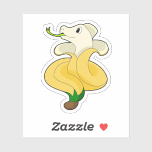 Snake met Banana Sticker