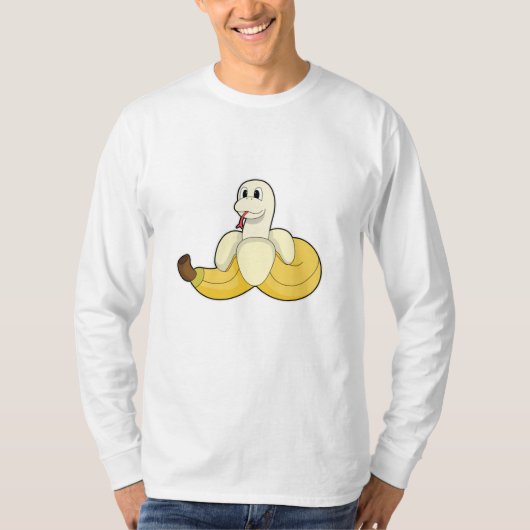 Snake met Banana T-shirt (Voorkant)