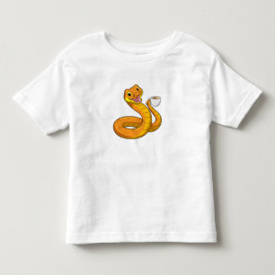 Snake met beker koffie kinder shirts