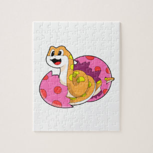 Snake met eieren legpuzzel