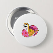 Snake met eieren ronde button 7,6 cm (Voorkant /achterkant)