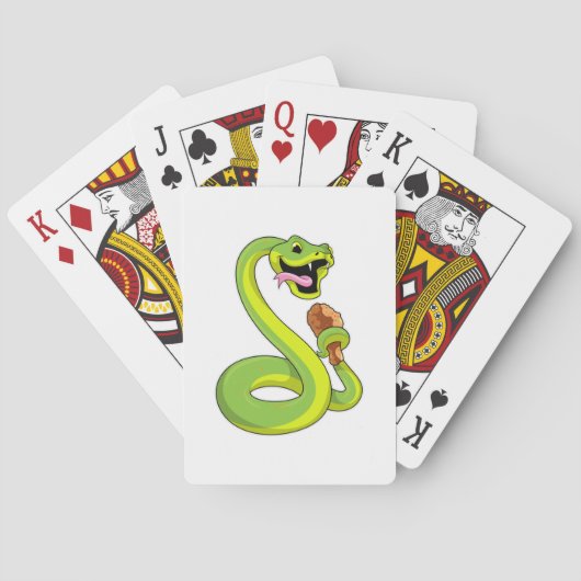 Snake met kip pokerkaarten (Achterkant)