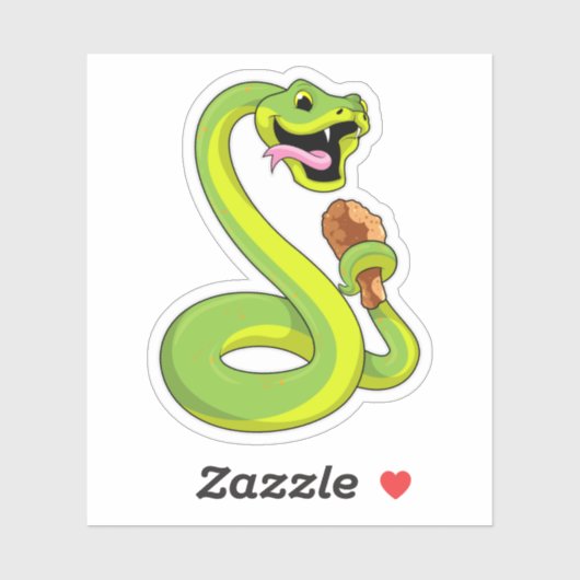 Snake met kip sticker (Vel)