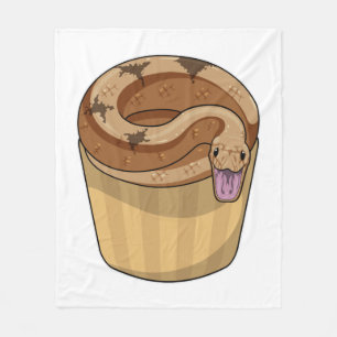 Snake met Muffin Fleece Deken
