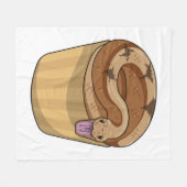 Snake met Muffin Fleece Deken (Voorkant (Horizontaal))