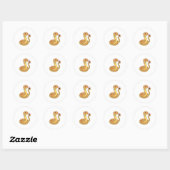 Snake met Muffin Ronde Sticker (Vel)
