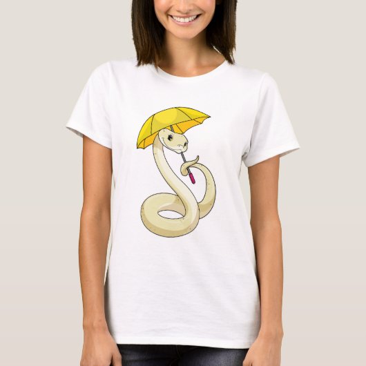 Snake met Umbrella T-shirt (Voorkant)