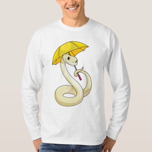 Snake met Umbrella T-shirt (Voorkant)
