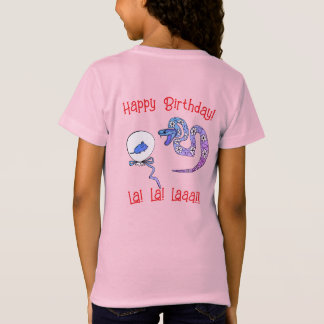 Snake@Mouse print kinder t-shirt Happy Birthday