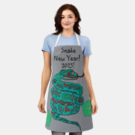 Snake Nieuwjaar 2025! Volledige Bedrukking Schort