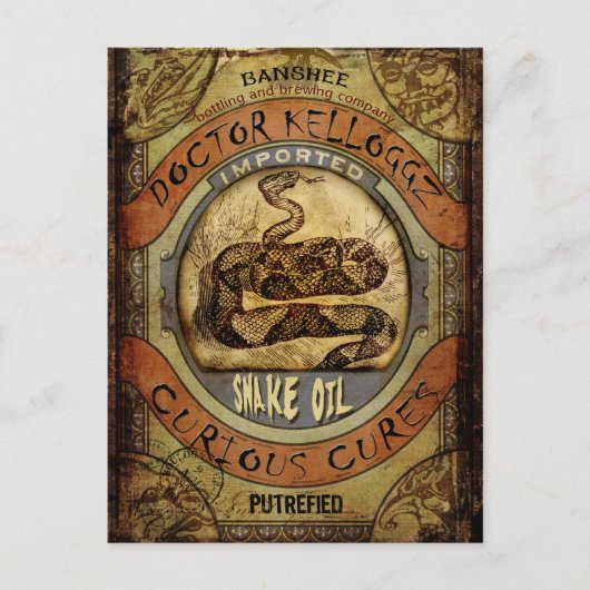 Snake Oil Briefkaart (Voorkant)