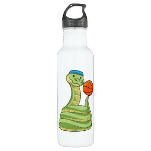 Snake op Basketball Sports Waterfles