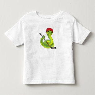 Snake op Ice hockey met Ice hockey stick Kinder Shirts