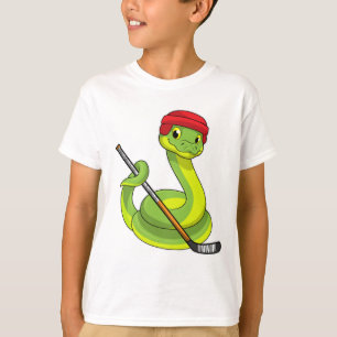 Snake op Ice hockey met Ice hockey stick T-shirt