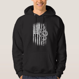 Snake Owner American Flag USA Herpetology Hoodie