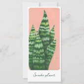 Snake plant gouache illustratie kaart (Voorkant)