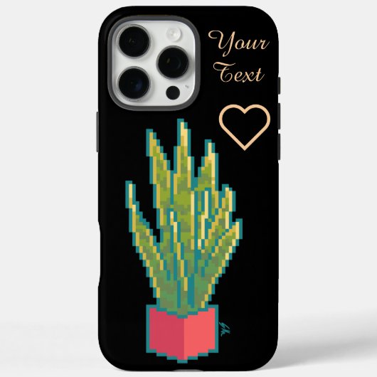 Snake plant, pixel art Case-Mate iPhone case (Achterkant)