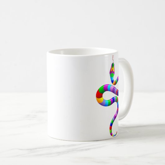 Snake Psychedelic Rainbow-Mok Koffiemok (Voorkant rechts)