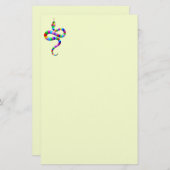 Snake Psychedelic Rainbow Stationery Briefpapier (Voorkant / Achterkant)