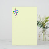 Snake Psychedelic Rainbow Stationery Briefpapier (Staand voorkant)