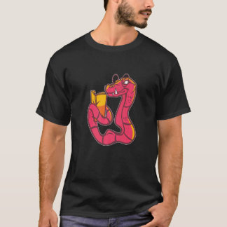 Snake Reading Book T-shirt