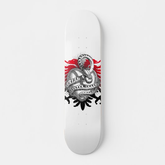 Snake Red Black Skateboard (Voorkant)