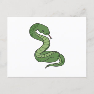 Snake reptielslangen voor dierenvrienden briefkaart