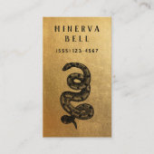 Snake Reptile Gold Visitekaartje (Voorkant)