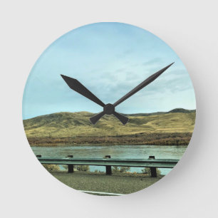 Snake River, Baker County, Oregon Canvas Print Ronde Klok