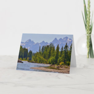 Snake River en Teton Range Feestdagen Kaart