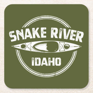 Snake River Idaho Vierkante Kartonnen Onderzetter